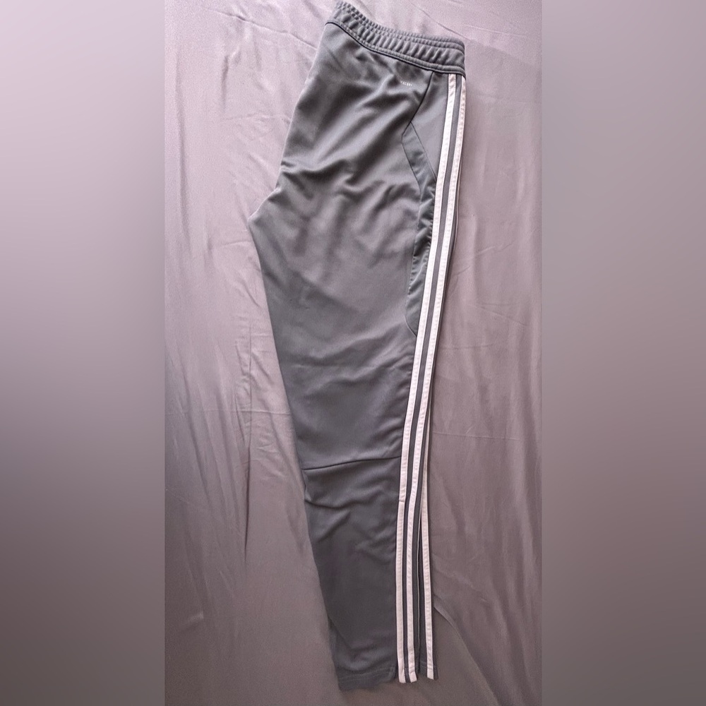 Grey adidas climacool straight leg track pant